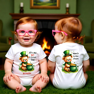 Anpassbares Mein 1. St. Patrick’s Tag Baby T-shirt