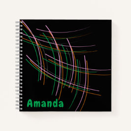 Anpassbares modernes Spiralnotizbuch (21,59 x 21,5 Notizblock
