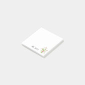 Anpassbares Monogramm Floral Post-it Klebezettel (angewinkelt)