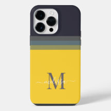 Anpassbares Monogramm mit süßem Streifen-Farblock
