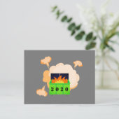 Anpassbares Müllcontainer-Feuer 2020 Postkarte (Stehend Vorderseite)