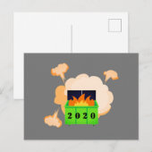 Anpassbares Müllcontainer-Feuer 2020 Postkarte (Vorne/Hinten)