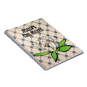 Anpassbares Notebook. Name/Text ändern Notizblock (Rechte Seite)