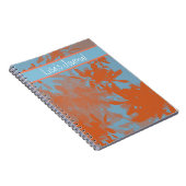 Anpassbares Notizbuch mit blauen und orangen Blätt Notizblock (Rechte Seite)
