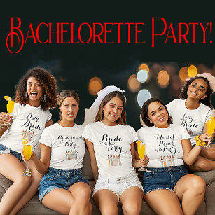 Anpassbares Party der Braut Bachelorette Hen T-Shirt