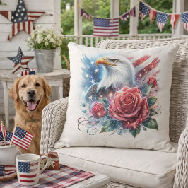 Anpassbares patriotisches Adlerdesign Kissen