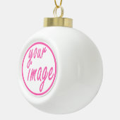 Anpassbares Personalisiertes Foto Keramik Kugel-Ornament (Rechts)
