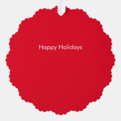 Anpassbares Personalisiertes Foto Ornament Karte (Rückseite)