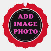 Anpassbares Personalisiertes Foto Ornament Karte (Vorderseite)