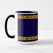Anpassbares Polizeidesign mit Abzeichen Tasse (Links)