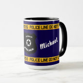 Anpassbares Polizeidesign mit Abzeichen Tasse (VorderseiteRechts)