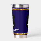 Anpassbares Polizeihommage-Design mit Abzeichen  Thermobecher (Rechts)