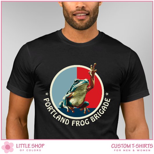 Anpassbares Portland Frosch Protest T-Shirt