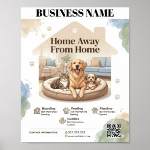 Anpassbares Poster für Tierpension und Hundetagess