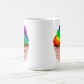 Anpassbares Regenbogen-Cupcake-Stolz-Design Kaffeetasse (Mittel)