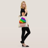 Anpassbares Regenbogen-Cupcake-Stolz-Design Tasche (Am Model)