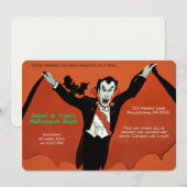 Anpassbares Retro-Dracula Einladung (Vorne/Hinten)