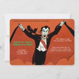 Anpassbares Retro-Dracula Einladung