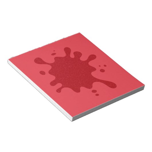 Anpassbares rotes Tinten-Splash-Notizbuch Notizblock (angewinkelt)