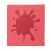 Anpassbares rotes Tinten-Splash-Notizbuch Notizblock (Vorderseite)