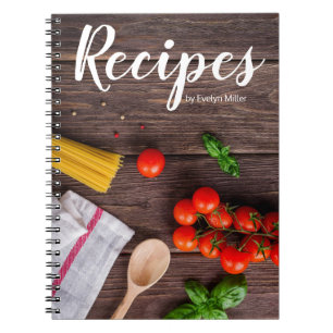 Anpassbares rustikales Rezeptnotizbuch Notizblock