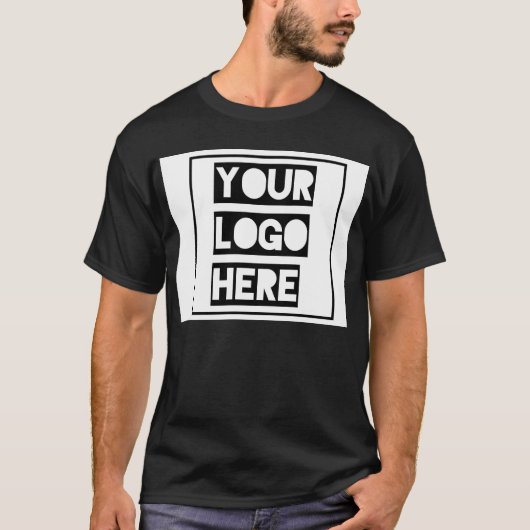Anpassbares schwarzes T-Shirt (Vorderseite)