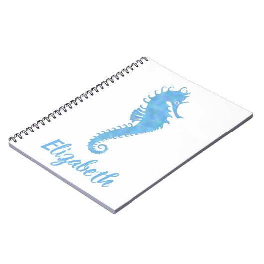 Anpassbares Seepferd Notizblock (Linke Seite)