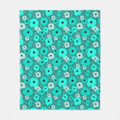 Anpassbares Skandinavien-Doodle-Blumenmuster Fleecedecke (Vorderseite)