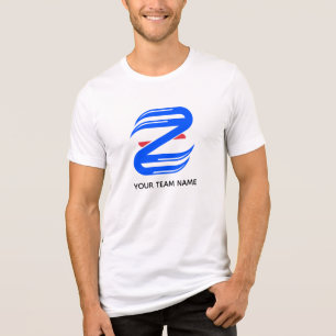 Anpassbares Sportbuchstabe Z-Team Tri-Blend Shirt