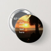 Anpassbares Strandsonnenuntergangs-Abzeichen Button (Vorne & Hinten)