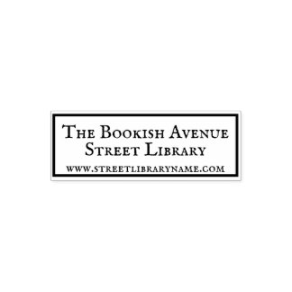 Anpassbares Straßenbibliotheksbuch Permastempel