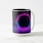 Anpassbares Synthwave-Aesthetic-Mug Zweifarbige Tasse (VorderseiteRechts)