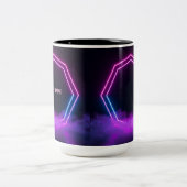 Anpassbares Synthwave-Aesthetic-Mug Zweifarbige Tasse (Mittel)