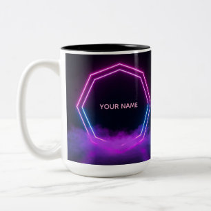 Anpassbares Synthwave-Aesthetic-Mug Zweifarbige Tasse