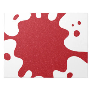 Anpassbares Tomatenrotes Splash Notizbuch Notizblock