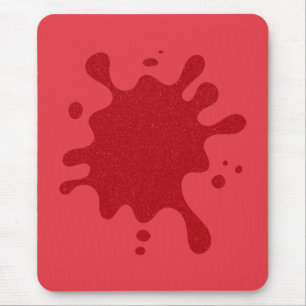 Anpassbares Tomatenrotes Tintenklecks-Mauspad Mousepad