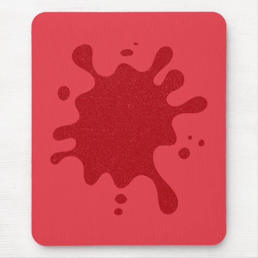 Anpassbares Tomatenrotes Tintenklecks-Mauspad Mousepad (Vorne)