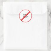 Anpassbares Verbotszeichen Runder Aufkleber (Tasche)