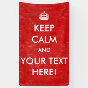 Anpassbares Vintage Keep Calm and Carry On Banner