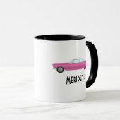 Anpassbares Vintage-Rosa-Auto Tasse (VorderseiteRechts)