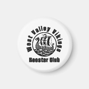 Anpassbares Vintage-Wikinger-Maskottchen Schulgeis Magnet