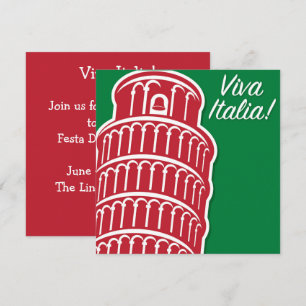 Anpassbares Viva Italia Patriotisches Italien Einladung
