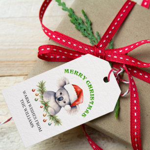 Anpassbares Weihnachten Aussie Koala Geschenkanhänger
