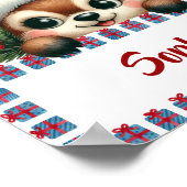 Anpassbares Weihnachts-Rentier-Design-Geschenkrahm Poster (Ecke)