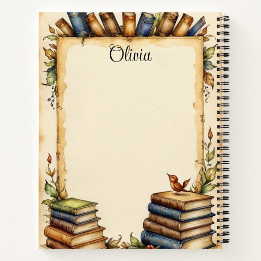 Anpassbares whimsisches Design auf Notizblock (Rückseite)