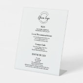 Anpassbares WIFI-Kennwort für Gast Ihr Logo Sockelschild (Vorderseite)