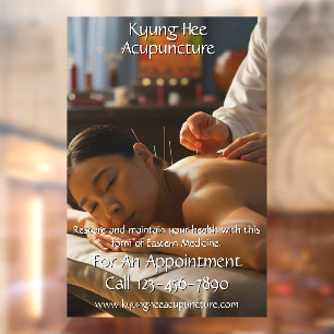Anpassen Akupunktur-Therapie-Klinik Fensteraufkleber