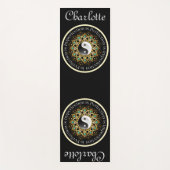 (Anpassen an mich) Yin Yang Black Workout, Pilates Yogamatte (Vorderseite)