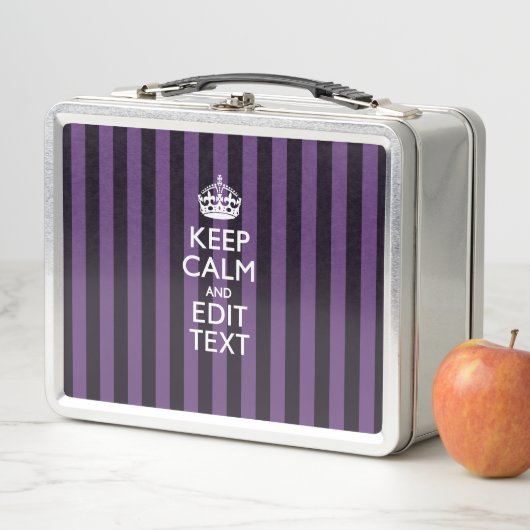 Anpassen Behalten, Lila Streifen im Text abbilden Metall Brotdose (Beispiel)