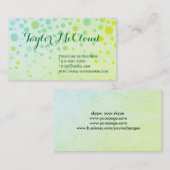 Anpassen beider Seiten grüner Blasen Visitenkarte (Vorne/Hinten)